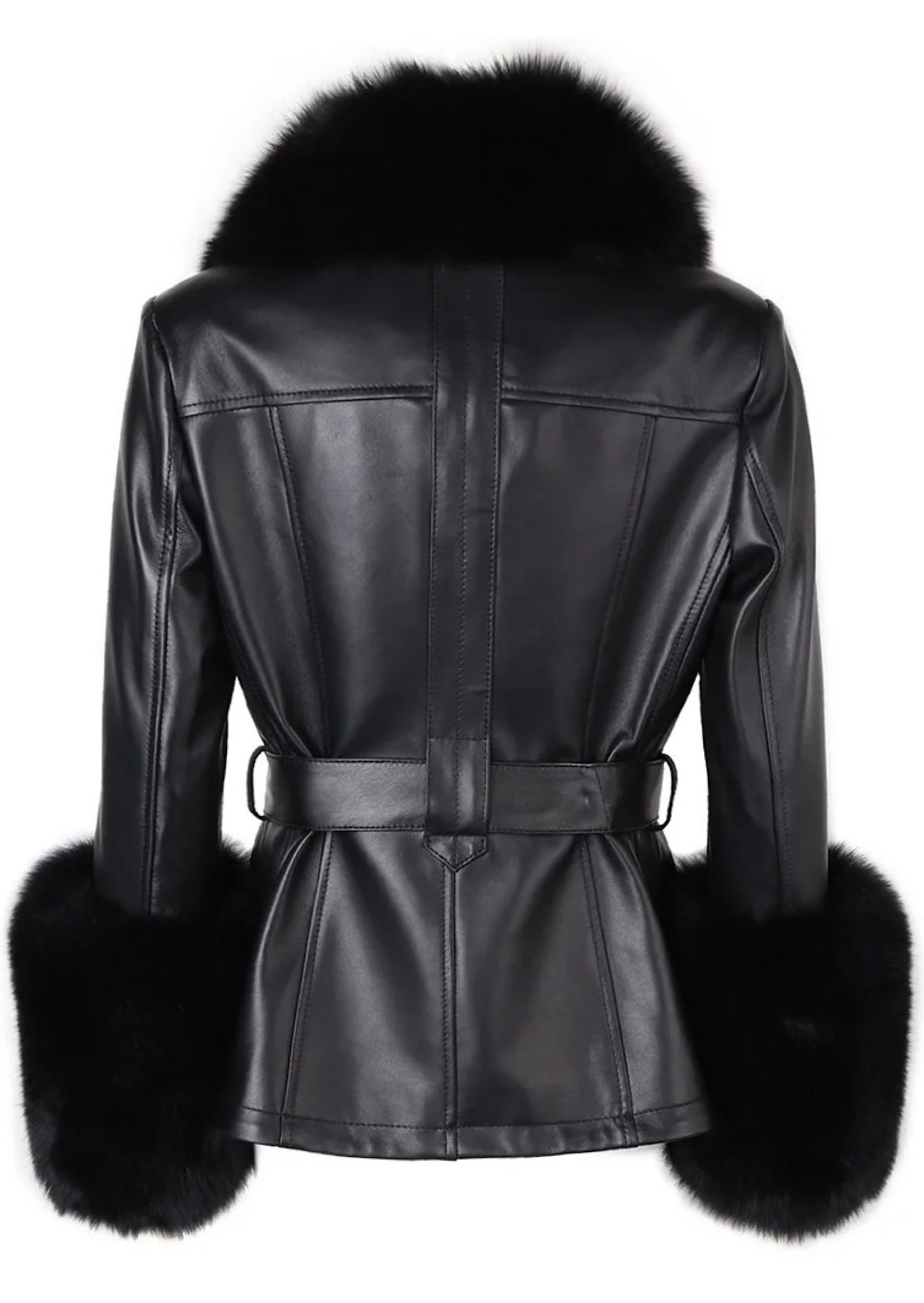 Bailey Leather Trench Jacket