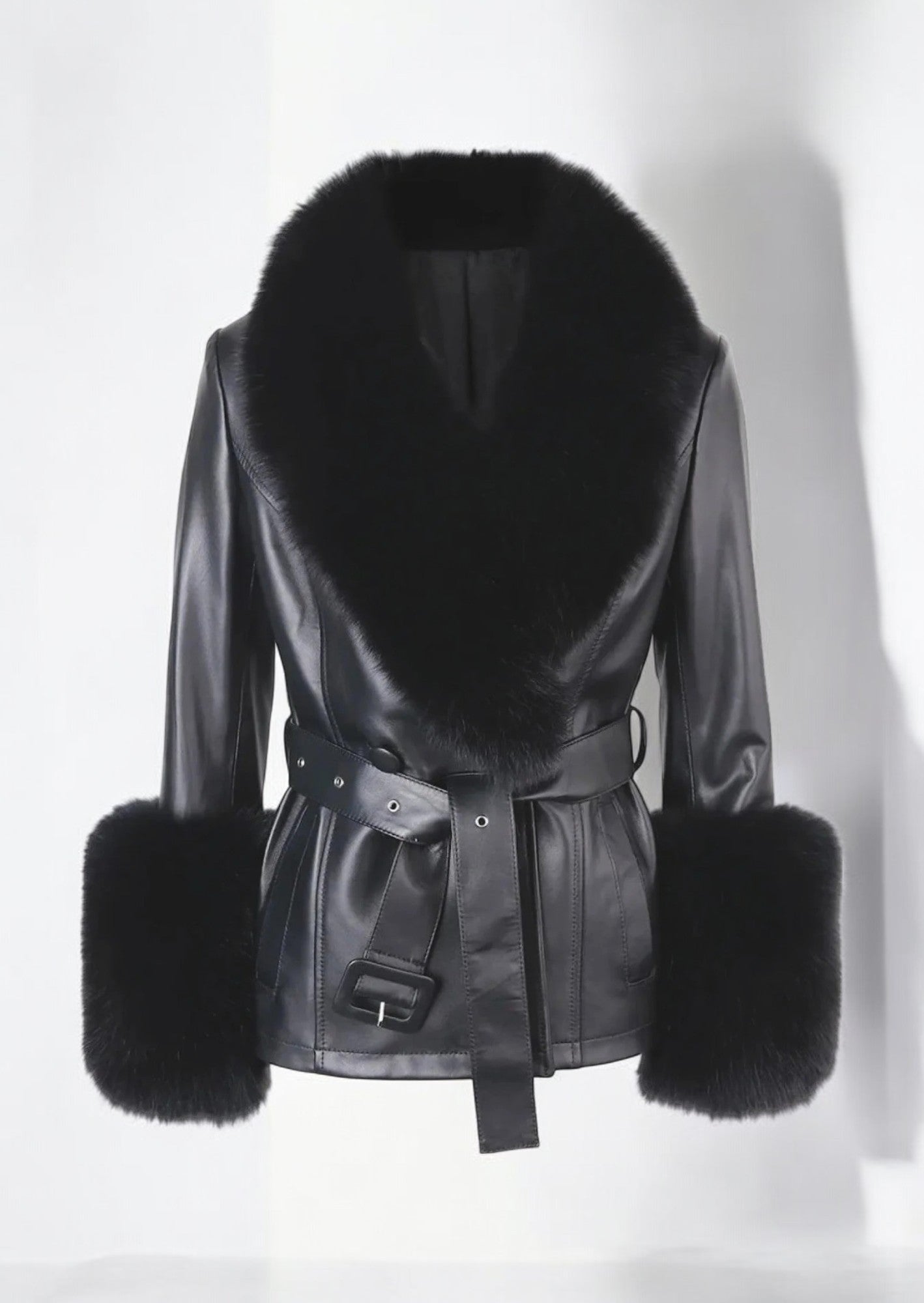 Bailey Leather Trench Jacket