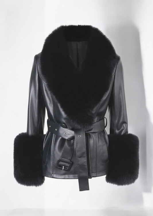Bailey Leather Trench Jacket